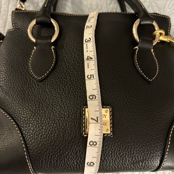 Dooney & Bourke Florentine & Pebbled Leather Satchel 30 Black Satchel w/ 🍓 Charm - Picture 16 of 16
